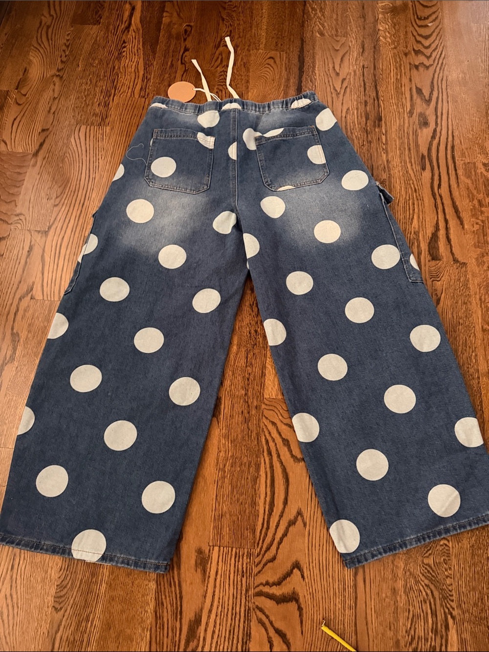BiBi denim Wide-Leg Polka Dot Jeans large - Picture 7 of 7
